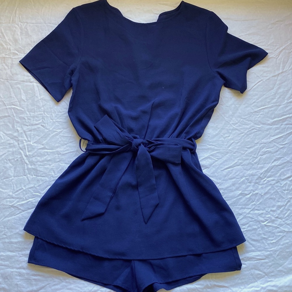 No brand Navy blue romper.